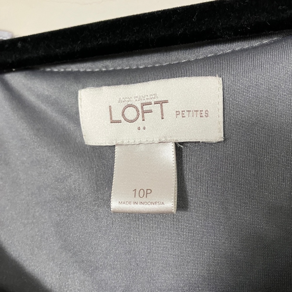 LOFT Dress sheer Sleeveless Floral Print women’s size 10P petites - Picture 11 of 11